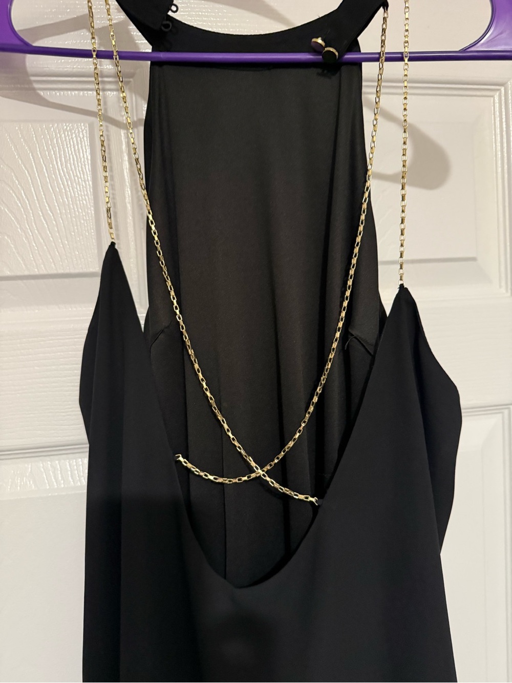 Express Black Chain-Back Sleeveless Women's Top - Picture 2 of 4